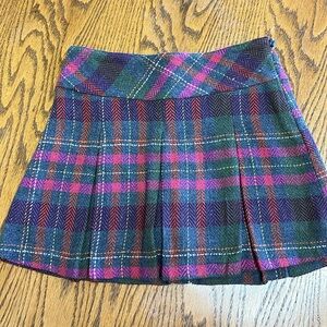 Gymboree Girls School Girl Skirt, Pleated with Shorts, Multicolor, Size 8